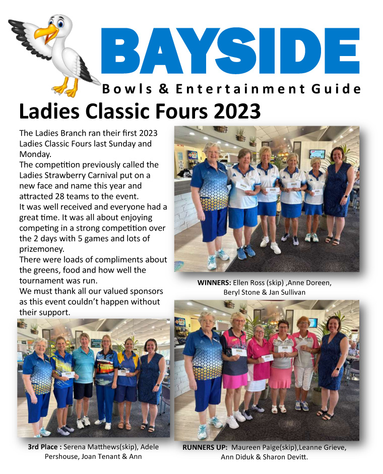 Ladies Classic Fours Finalists 2023 Photo