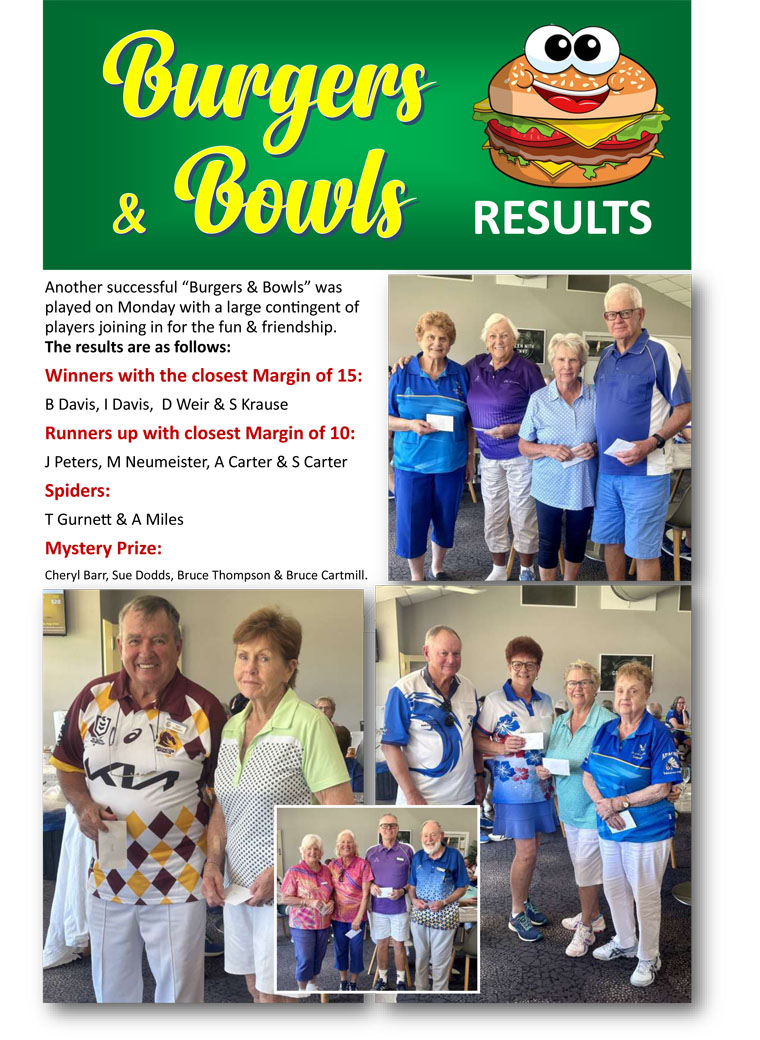 Burgers & Bowls Winners May 2024 Photo