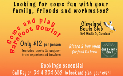 Barefoot Bowls - Come on down!