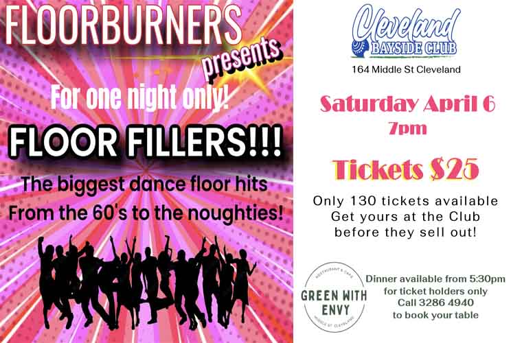 Live Music Floorburners 6th April 2024 Flyer